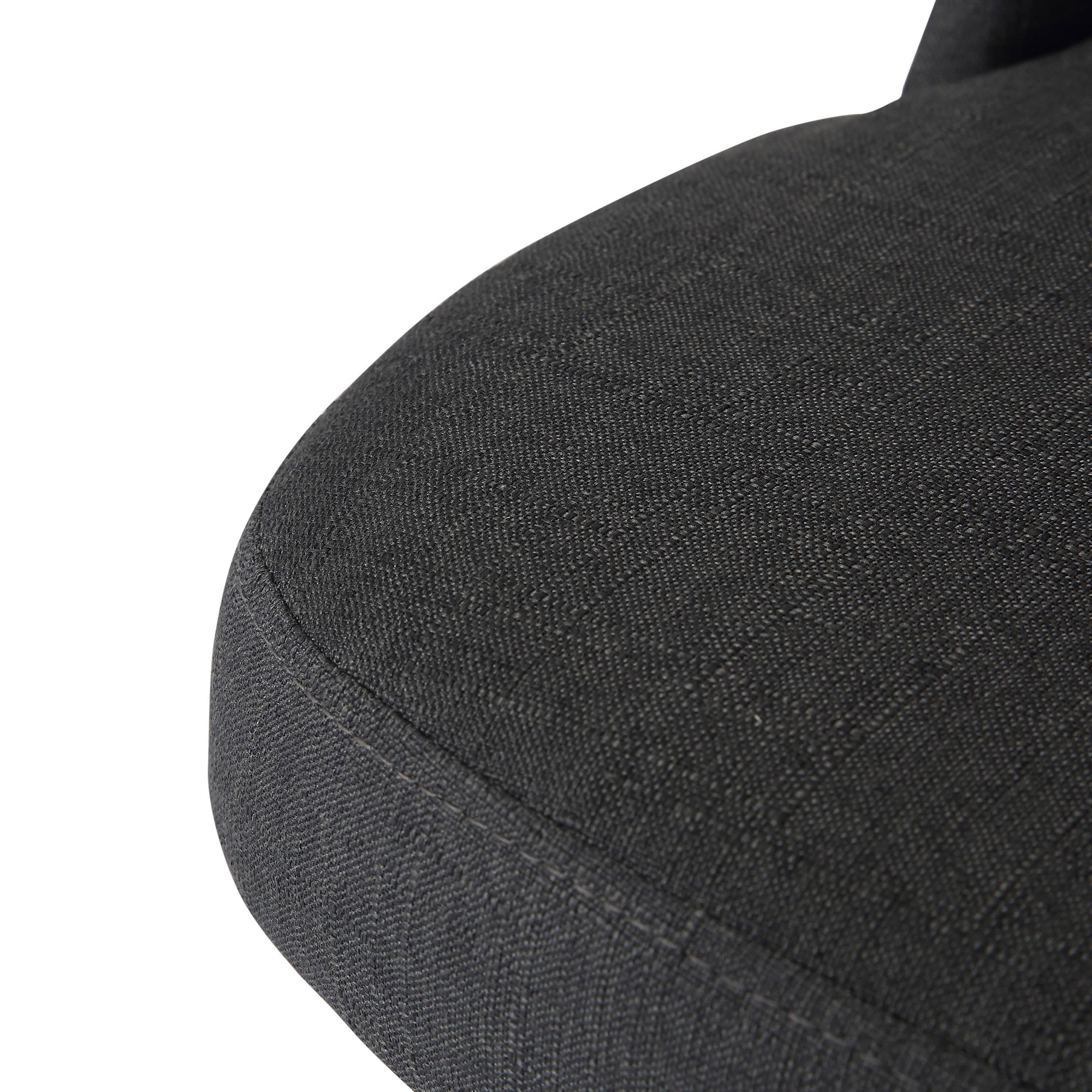 Valencia Mid-Century Modern Black Steel Charcoal Fabric Chair 9 Valencia Mid-Century Modern Black Steel Charcoal Fabric Chair - Image 9
