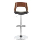 Valencia Mid-Century Modern Swivel Barstools Black (Set of 2)