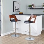 Valencia Mid-Century Modern Swivel Barstools Black (Set of 2)