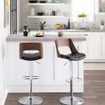 Valencia Mid-Century Modern Swivel Barstools Black (Set of 2)