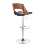 Valencia Mid-Century Modern Swivel Barstools Black (Set of 2)