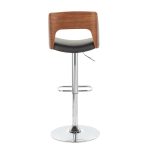 Valencia Mid-Century Modern Swivel Barstools Black (Set of 2)