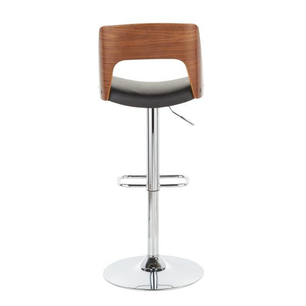 Valencia Mid Century Modern Swivel Barstools Black Set of 2 9