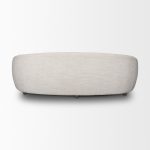 Valentina Oatmeal Upholstered Curved Sofa