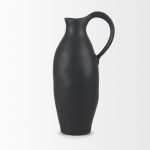 Valora Matte Black Ceramic Jug