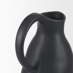 Valora Matte Black Ceramic Jug