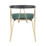 Vanessa Gold Green Velvet Contemporary Dining Chairs (Set of 2) 18 Vanessa Gold Green Velvet Contemporary Dining Chairs (Set of 2)