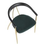 Vanessa Gold Green Velvet Contemporary Dining Chairs (Set of 2) 20 Vanessa Gold Green Velvet Contemporary Dining Chairs (Set of 2)