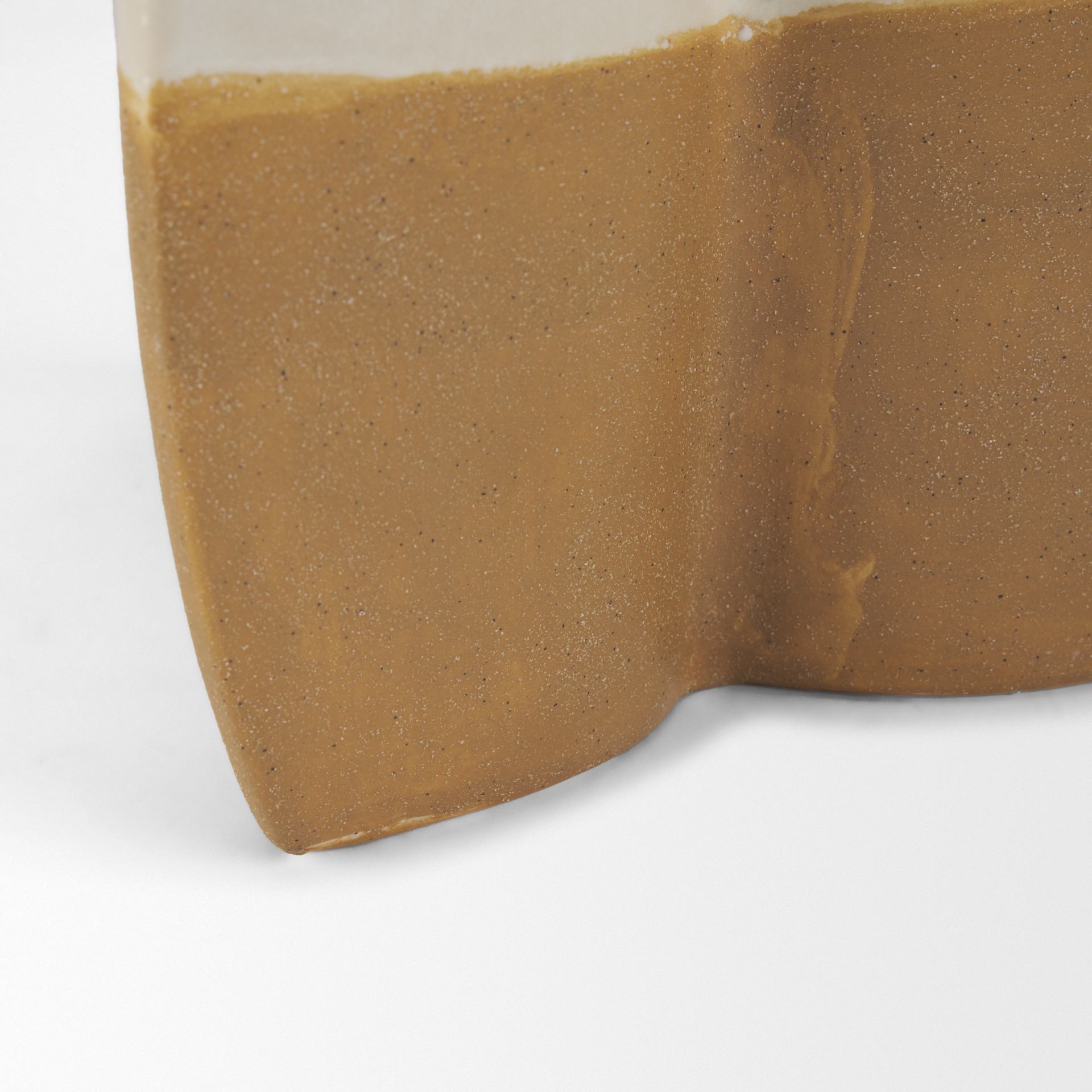 Vania Large Off White w/ Tan Textured Ceramic Vase 10 Vania Large Off White w/ Tan Textured Ceramic Vase - Image 10