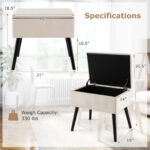 Velvet Storage Ottoman with Hinged Lid and Solid Wood Legs 40 Velvet Storage Ottoman with Hinged Lid and Solid Wood Legs