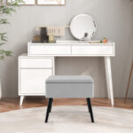 Velvet Storage Ottoman with Hinged Lid and Solid Wood Legs 29 Velvet Storage Ottoman with Hinged Lid and Solid Wood Legs