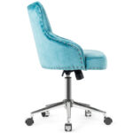 Velvet Tufted Swivel Office Chair with Adjustable Height