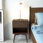 Gold Brass Metal and Glass Table Lamp with Dimmer Switch