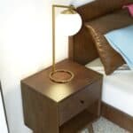 Gold Brass Metal and Glass Table Lamp with Dimmer Switch