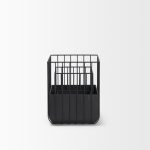 Verna Matte Black Wire Cage Metal Planters (Set of 2)