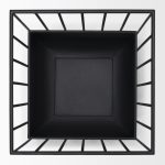 Verna Matte Black Wire Cage Metal Planters (Set of 2)