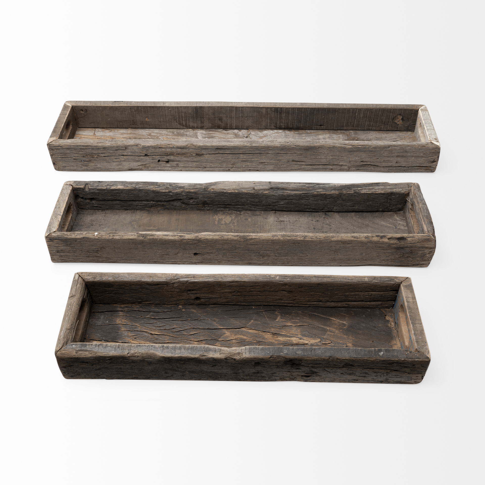 Vernon (Large) 36L x 7W Brown Reclaimed Wood Tray 4 Vernon (Large) 36L x 7W Brown Reclaimed Wood Tray - Image 4