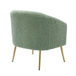 Vicenza Sage Sherpa Fabric Barrel Accent Chair 8 Vicenza Sage Sherpa Fabric Barrel Accent Chair