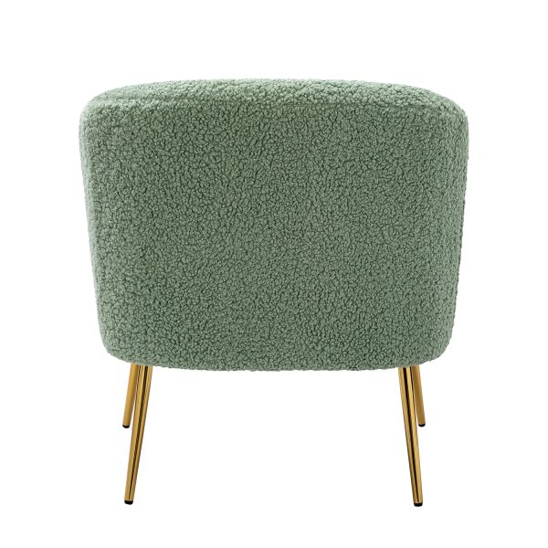 Vicenza Sage Sherpa Fabric Barrel Accent Chair 3