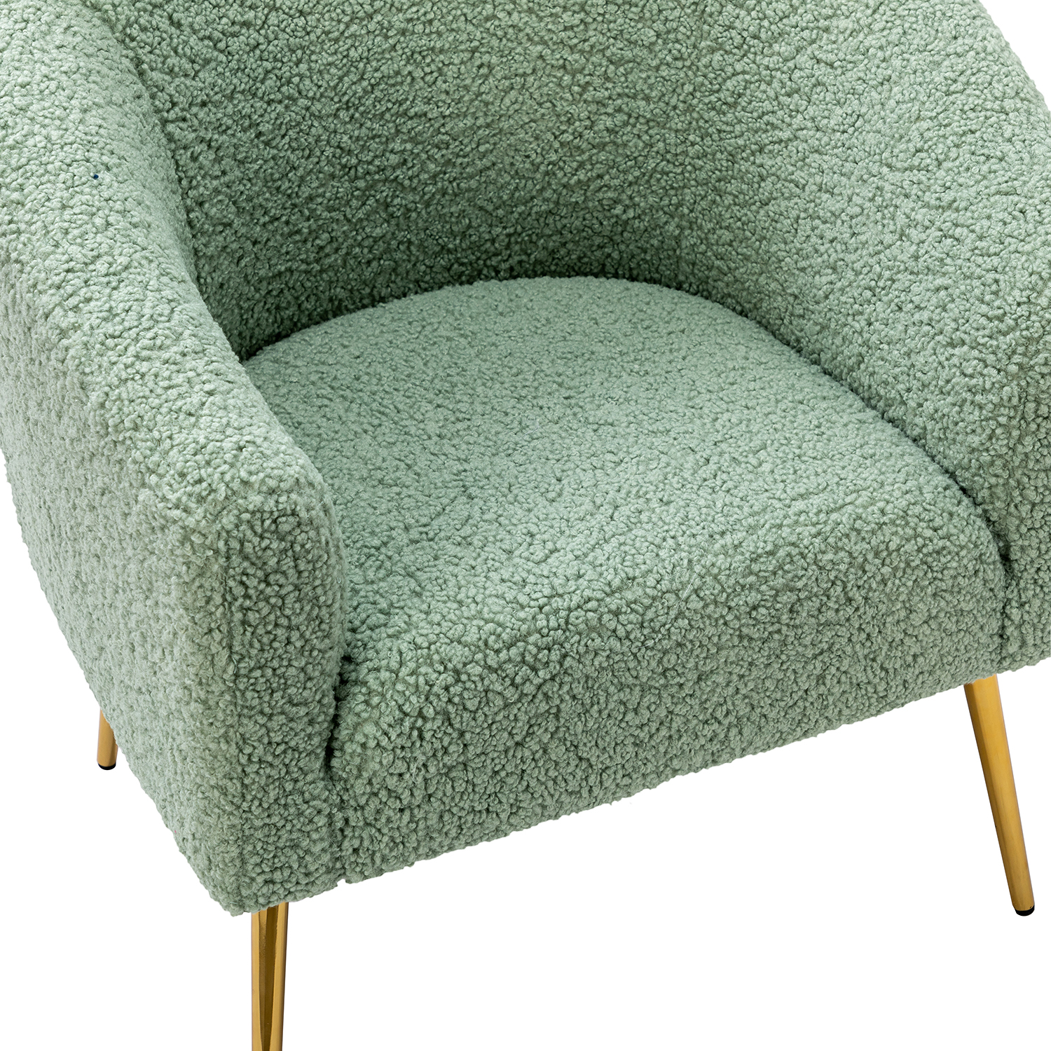 Vicenza Sage Sherpa Fabric Barrel Accent Chair 5 Vicenza Sage Sherpa Fabric Barrel Accent Chair - Image 5