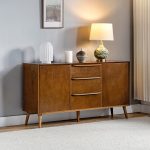 Victor Acorn Mid-Century Modern 3-Drawer 57-Inch Wide Sideboard