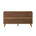 Victor Acorn Mid-Century Modern 3-Drawer 57-Inch Wide Sideboard
