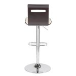 Viera Wenge and White Faux Leather Mid-Century Modern Barstool 11 Viera Wenge and White Faux Leather Mid-Century Modern Barstool