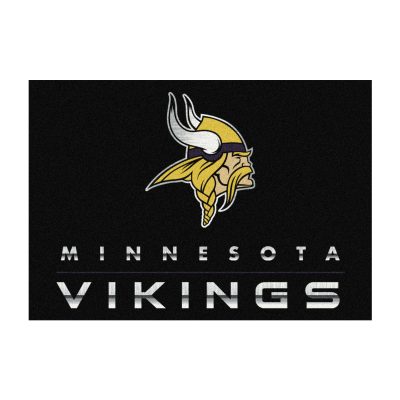 Vikings Chrome 6x8 Area Rug Officially Licensed WearOn Nylon