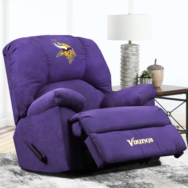 Vikings Embroidered Microfiber Rocker Recliner Made in USA 3