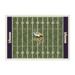 Vikings Homefield 4x6 Area Rug Football Field Design