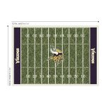 Vikings Homefield 4x6 Area Rug Football Field Design