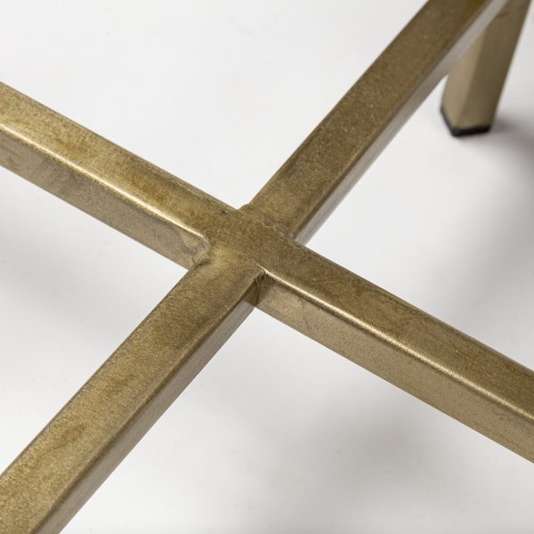 Vincent 33 Octagonal White Marble Tabletop w Gold Metal Base Coffee Table 7