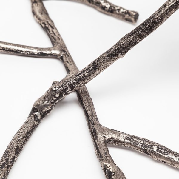 Vine I Distressed Silver Metal Creeper Five Candle Table Candle Holder 4