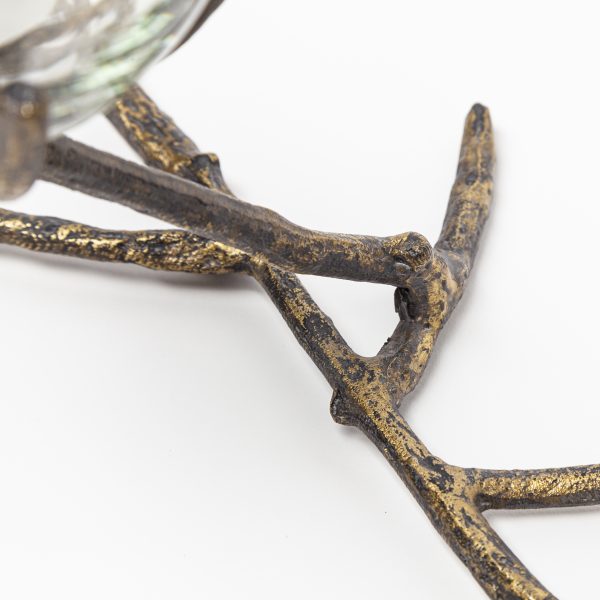 Vine II Distressed Gold Metal Creeper Five Candle Table Candle Holder 4