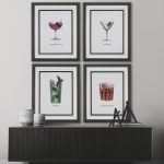 Vintage Cocktails-Old Fashion by Gwen Aspell Hand Embelished Framed Art Print Matted under Glass 9 Vintage Cocktails-Old Fashion by Gwen Aspell Hand Embelished Framed Art Print Matted under Glass