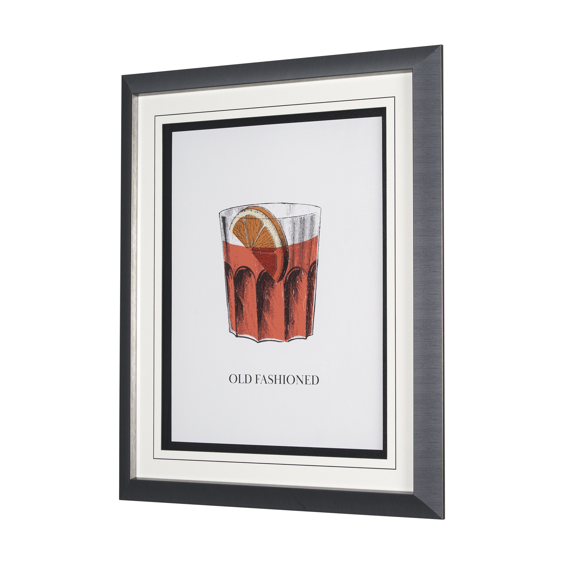 Vintage Cocktails-Old Fashion by Gwen Aspell Hand Embelished Framed Art Print Matted under Glass 3 Vintage Cocktails-Old Fashion by Gwen Aspell Hand Embelished Framed Art Print Matted under Glass - Image 3