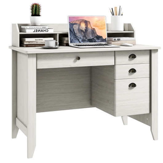 Vintage Computer Desk with Storage Shelves and Drawers for Home 17 Vintage Computer Desk with Storage Shelves and Drawers for Home - Image 17