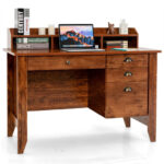 Vintage Computer Desk with Storage Shelves and Drawers for Home 52 Vintage Computer Desk with Storage Shelves and Drawers for Home