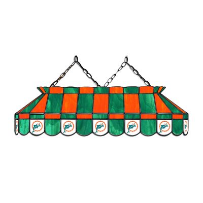 Vintage Dolphins 40 Inch Stained Glass Billiard Lamp