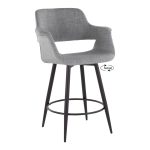 Vintage Flair 26 Mid-Century Light Grey Swivel Counter Stools (Set of 2) 13 Vintage Flair 26 Mid-Century Light Grey Swivel Counter Stools (Set of 2)