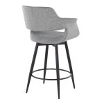 Vintage Flair 26 Mid-Century Light Grey Swivel Counter Stools (Set of 2) 15 Vintage Flair 26 Mid-Century Light Grey Swivel Counter Stools (Set of 2)