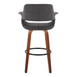 Vintage Flair 30 Mid-Century Modern Charcoal Swivel Barstool (Set of 2) 18 Vintage Flair 30 Mid-Century Modern Charcoal Swivel Barstool (Set of 2)