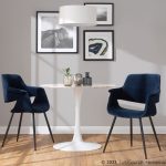 Vintage Flair Black Metal Blue Velvet Art Deco Chairs (Set of 2) 12 Vintage Flair Black Metal Blue Velvet Art Deco Chairs (Set of 2)