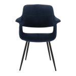 Vintage Flair Black Metal Blue Velvet Art Deco Chairs (Set of 2) 18 Vintage Flair Black Metal Blue Velvet Art Deco Chairs (Set of 2)