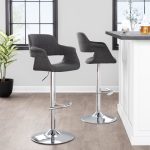 Vintage Flair Charcoal Swivel Mid-Century Modern Barstool (Set of 2) 12 Vintage Flair Charcoal Swivel Mid-Century Modern Barstool (Set of 2)