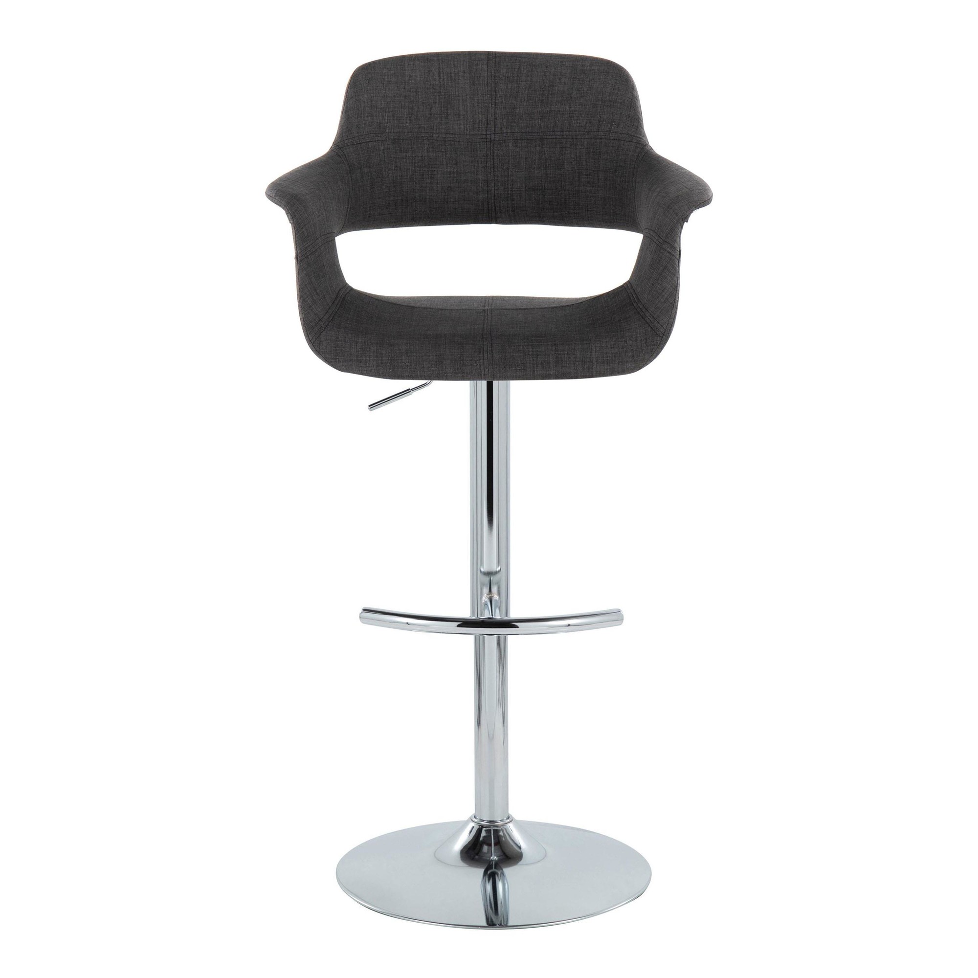 Vintage Flair Charcoal Swivel Mid-Century Modern Barstool (Set of 2) 8 Vintage Flair Charcoal Swivel Mid-Century Modern Barstool (Set of 2) - Image 8