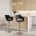 Vintage Flair Chrome Charcoal Mid-Century Modern Adjustable Barstools (Set of 2) 11 Vintage Flair Chrome Charcoal Mid-Century Modern Adjustable Barstools (Set of 2)