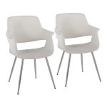 Vintage Flair Chrome Cream Velvet Art Deco Chair (Set of 2) 11 Vintage Flair Chrome Cream Velvet Art Deco Chair (Set of 2)