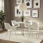 Vintage Flair Chrome Cream Velvet Art Deco Chair (Set of 2) 10 Vintage Flair Chrome Cream Velvet Art Deco Chair (Set of 2)