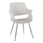 Vintage Flair Chrome Cream Velvet Art Deco Chair (Set of 2) 12 Vintage Flair Chrome Cream Velvet Art Deco Chair (Set of 2)